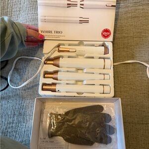 T3 Whirl Trio Styling Wand Set in White and Gold